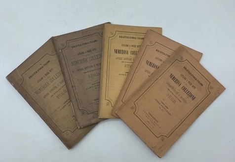Biblioteca storica italiana. (Bocca).  Catalogo a prezzi netti di una numerosa collezione di opere antiche e moderne relative alla storia generale e particolare d'Italia. Parte terza. Storie particolari. A - D ( - E - G; G - M; M - O; P - R; S - Z)